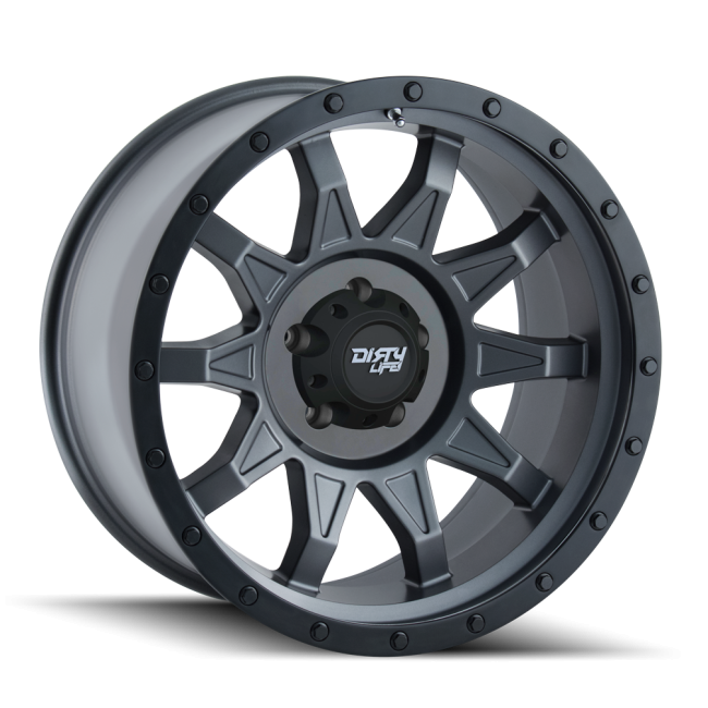 [star Cap] Dirty Life Roadkill 9301 Matte Gunmetal/black Beadlock 18x9 6-135 -12mm 87mm