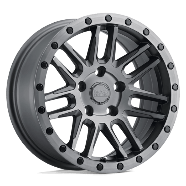 Black Rhino Arches Matte Brushed Gunmetal W/ Black Bolts 18x8 (+30) 5x108