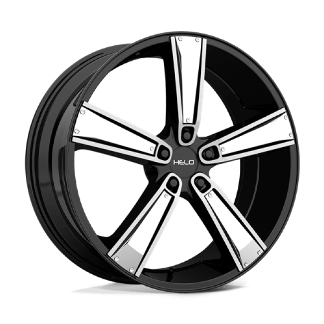 Helo He899 Satin Black Machined With Gloss Black & Chrome Inserts 17x7 (+38) 5x114.3