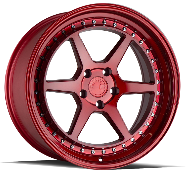 Aodhan DS09 Candy Red w/ (Chrome Rivets) 19x9.5 (+22) 5x114.3