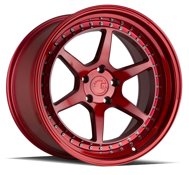 Aodhan DS09 Candy Red w/ (Chrome Rivets) 19x11 (+22) 5x114.3