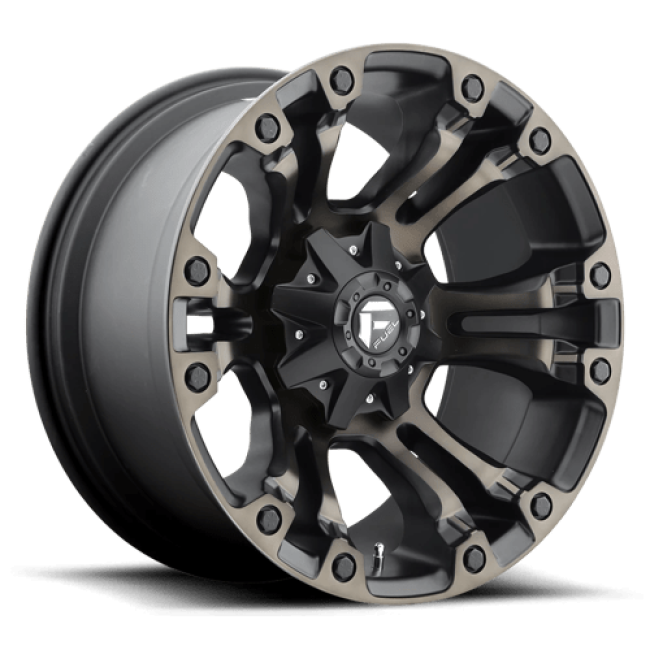 Fuel 1pc D569 Vapor Matte Black Double Dark Tint 20x9 (+1) 8x165.1