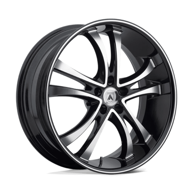 Asanti Black Abl-6 Machined Face With Black Lip 22x9 (+32) 5x120