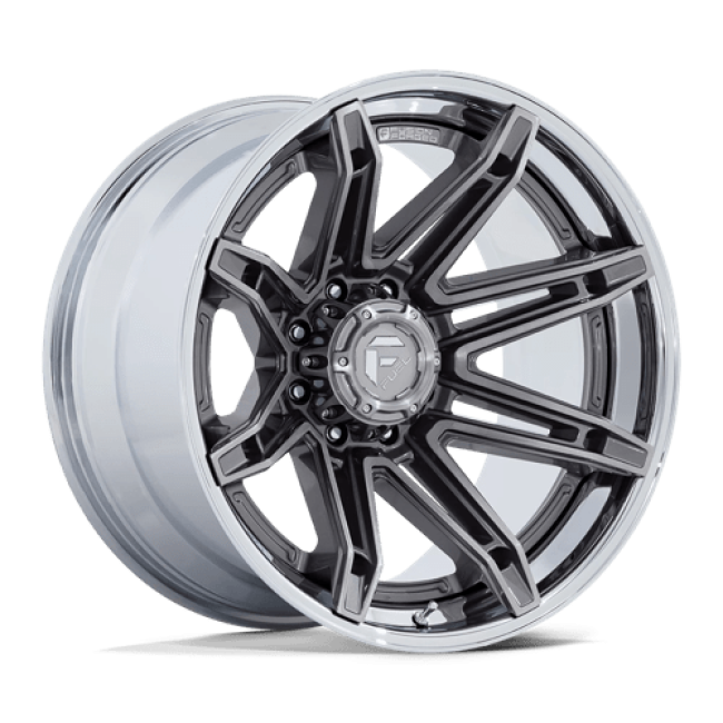 Fuel 1pc Fc401 Brawl Platinum With Chrome Lip 20x10 (-18) 8x165.1