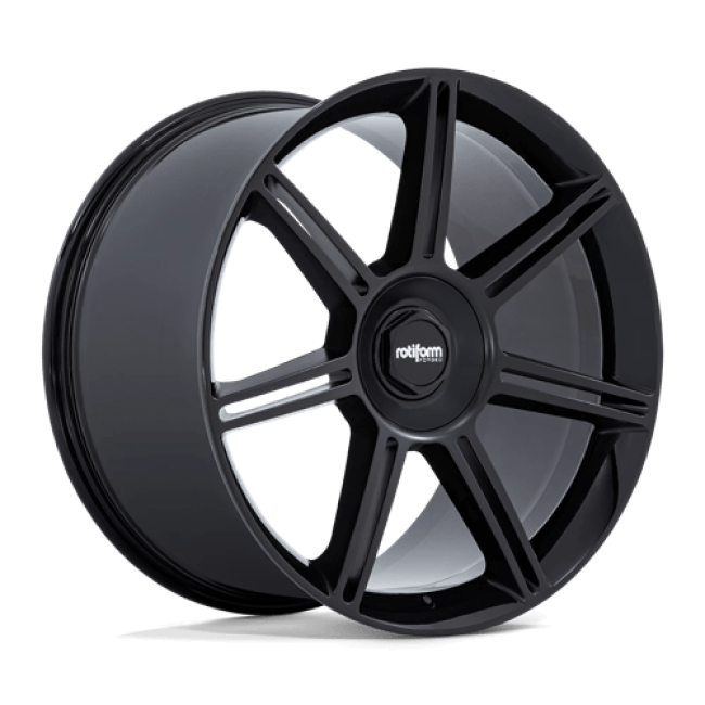 Rotiform 1pc Fra Gloss Black With Matte Black Spokes 22x10 (+56) 5x130