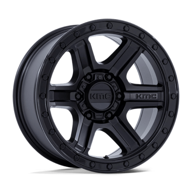 Kmc Km551 Outrun Matte Black With Gloss Black Lip 17x8.5 (+18) 6x139.7