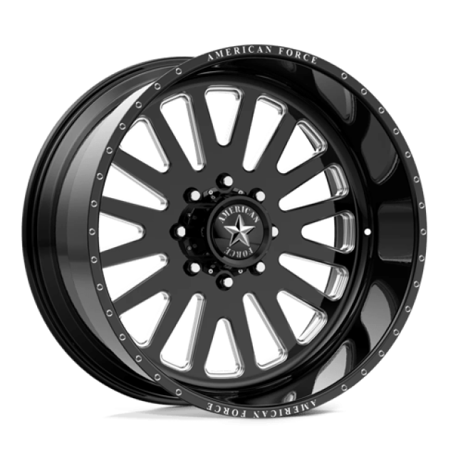 American Force Afw F20 Atom Ss Gloss Black Machined 26x12 (-40) 8x180