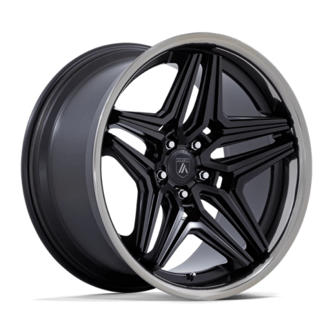 Asanti Black Abl-46 Duke Satin Black With Ddt Lip 20x10.5 (+18) Blank