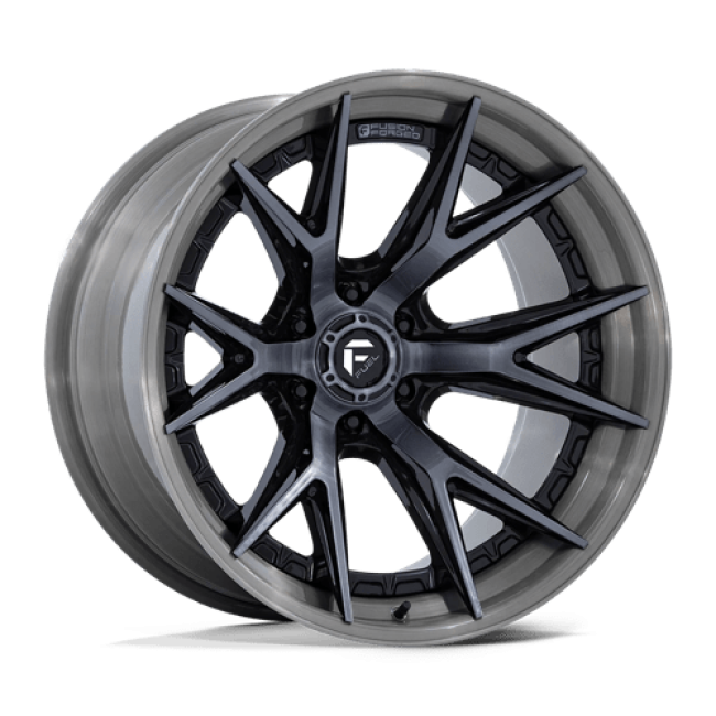 Fuel 1pc Fc402 Catalyst Gloss Black With Brushed Gray Tint Face & Lip 24x12 (-44) 6x139.7