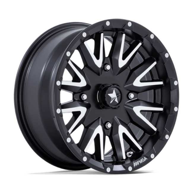 Msa Offroad Wheels M49 Creed Matte Black Machined 15x7 (+10) 4x156