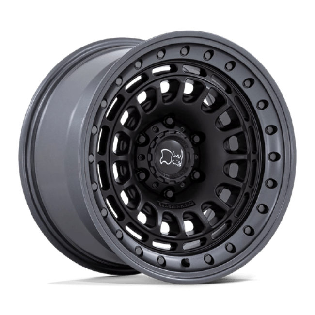 Black Rhino Br014 Sahara Matte Black W/ Gunmetal Lip 17x9 (-12) 6x114.3
