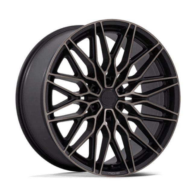 Niche 1pc Nc278 Calabria 6 Matte Black Machined W/ Dark Tint 22x9.5 (+30) 6x135
