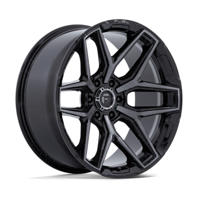 Fuel 1pc Flux Gloss Black Brushed Face With Gray Tint 20x9 (+1) 8x170
