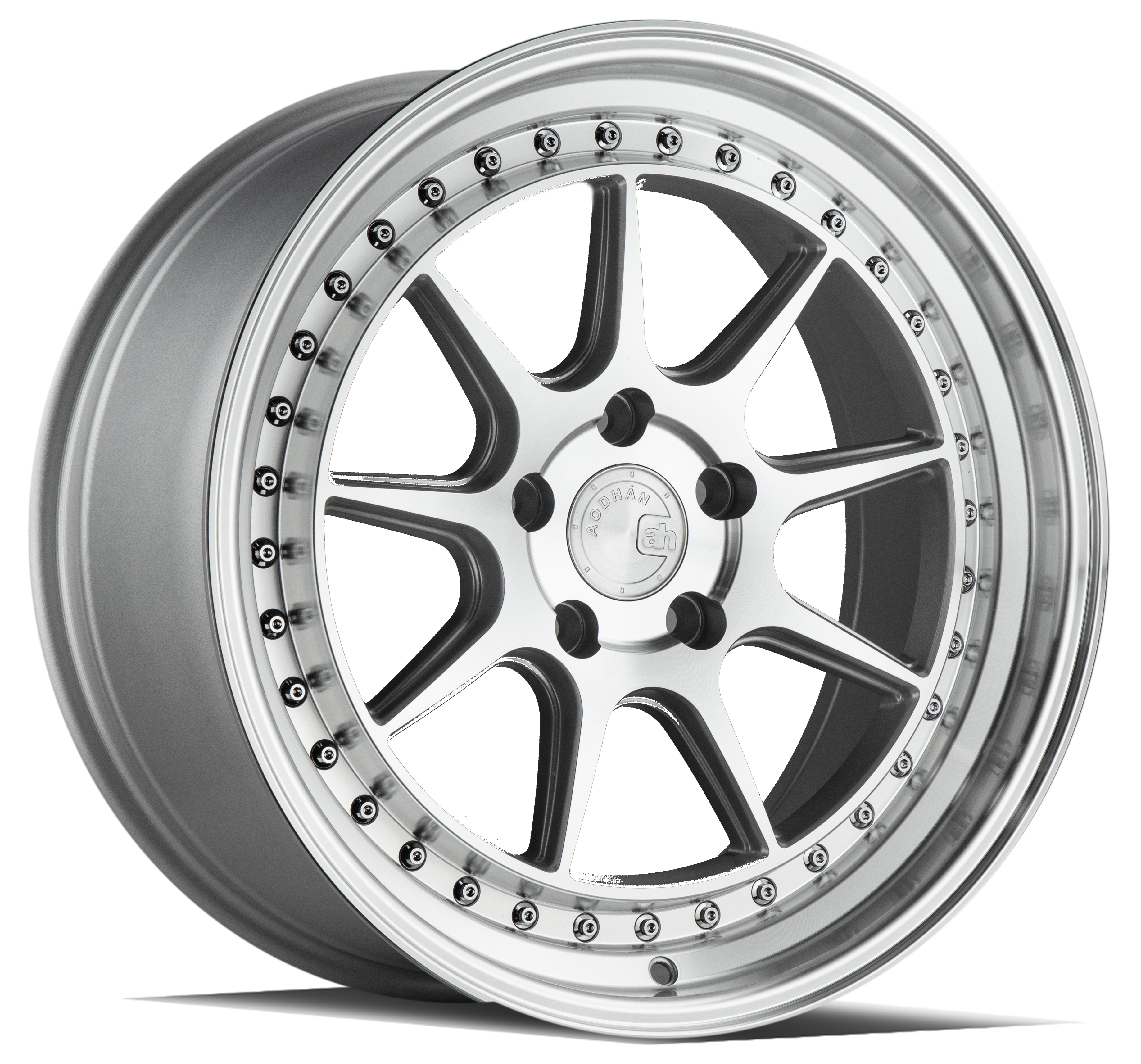 Aodhan DS-X Silver w/Machined Face 18x8.5 (+35)5x114.3