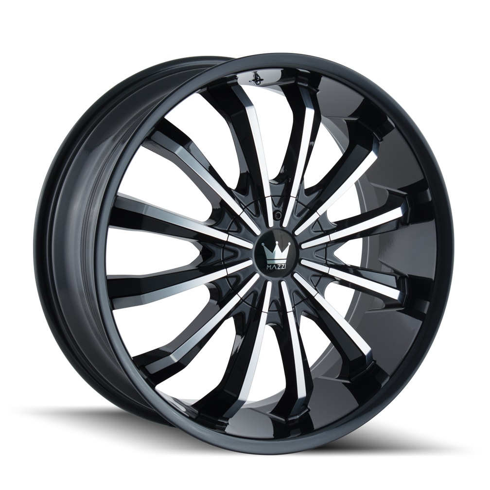 Mazzi Fusion 341 Black Machined 22x9.5 5-114.3/5-120mm 74.1mm