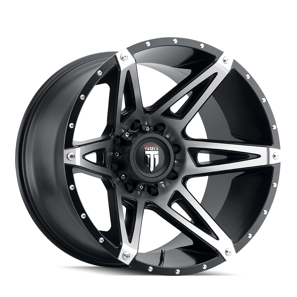 American truxx Kutz AT1902 Machined 18x9 8-165.1mm 125.2mm