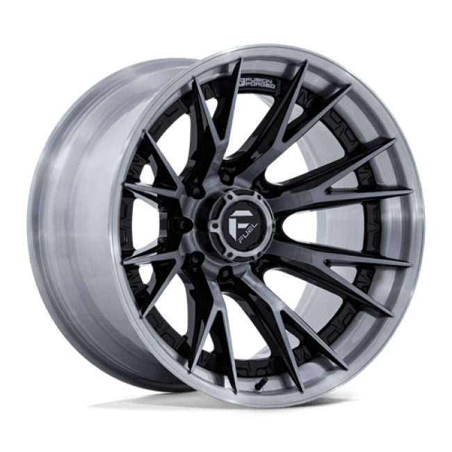 Fuel 1pc Fc402 Catalyst Gloss Black With Brushed Gray Tint Face & Lip 22x12 (-44) 8x180