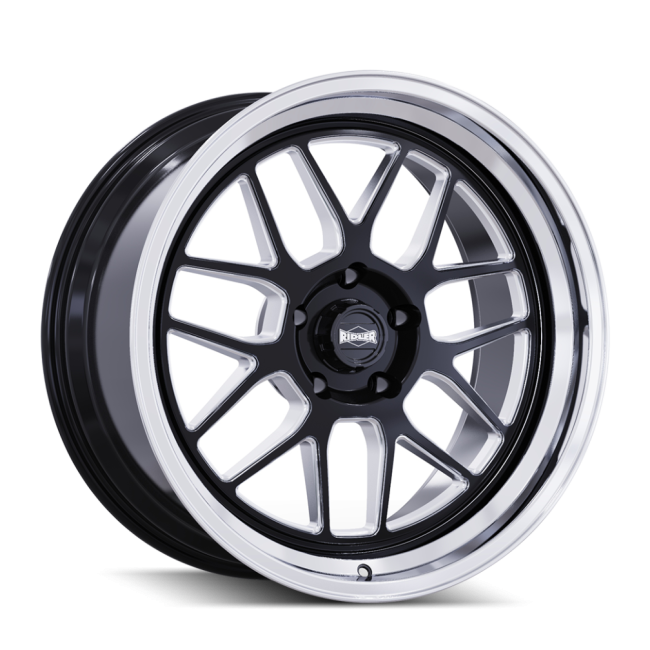 Ridler 611  Black Machined 20x10 5-127mm 83.82mm