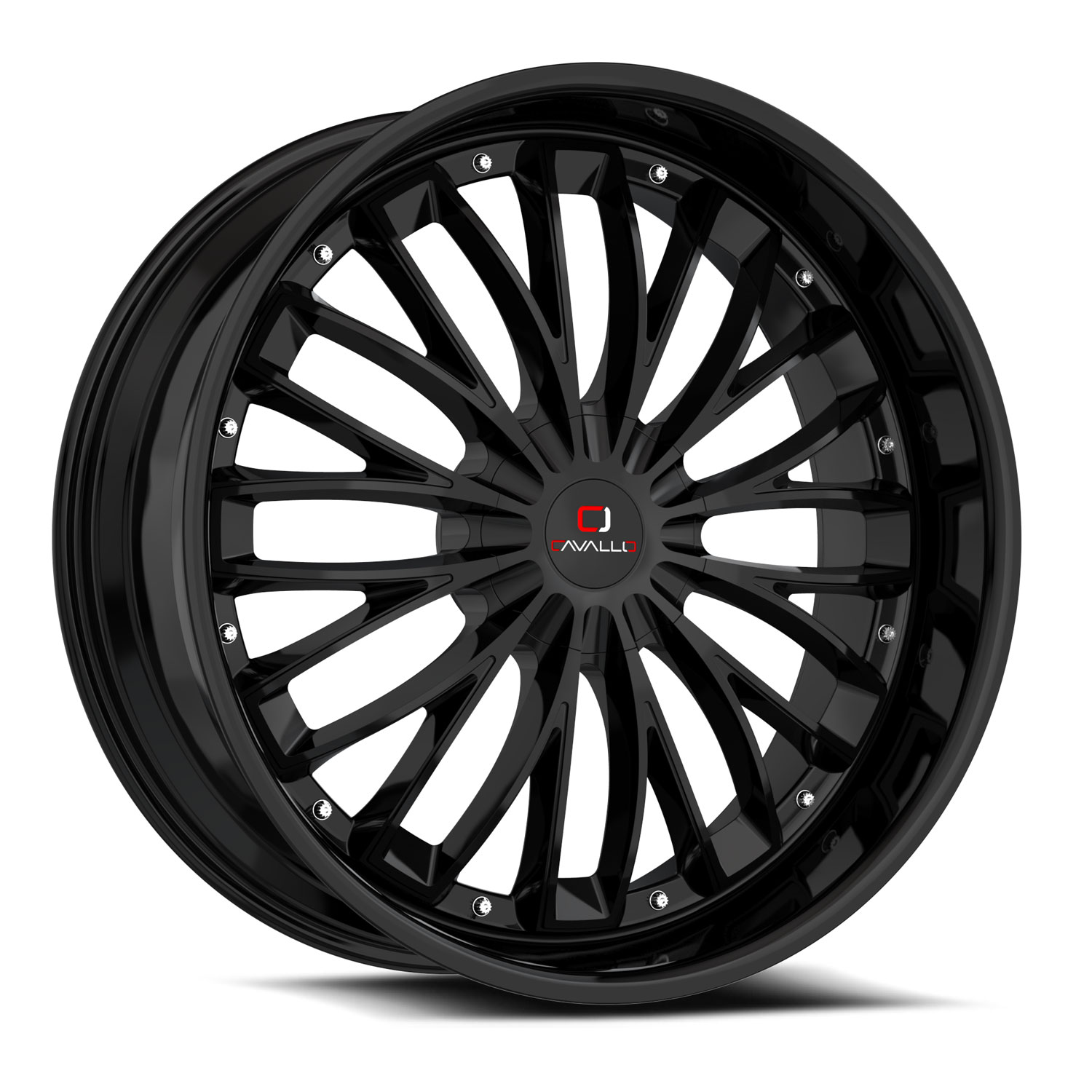 Cavallo CLV-42 Gloss Black 22x9.5 (+15)5x115