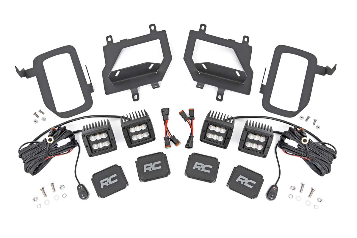 LED Light Kit | Fog Mount | Dual 2" Black Pairs | Spot/Flood | Ford F-150 (15-17)