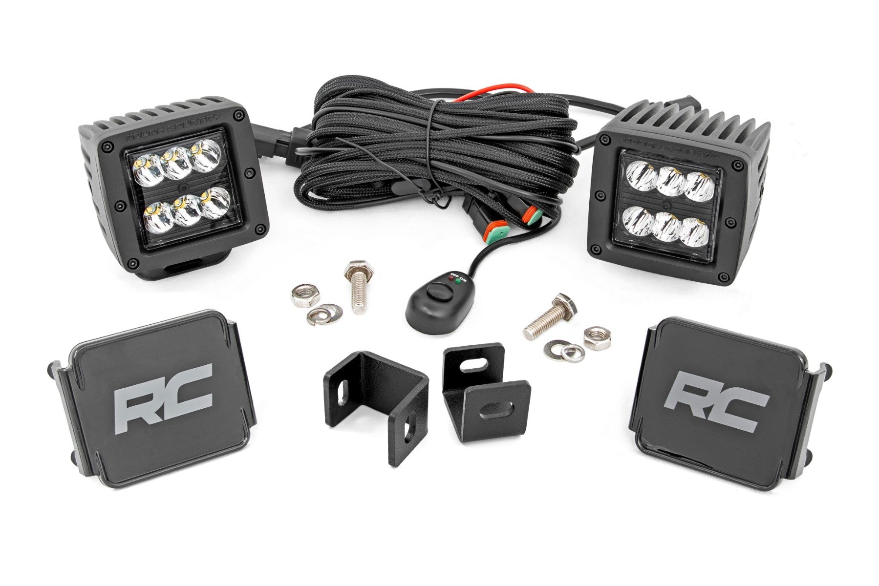 LED Light Kit | Ditch Mount | 2" Black Pair | Spot | Toyota Tundra (22-24)