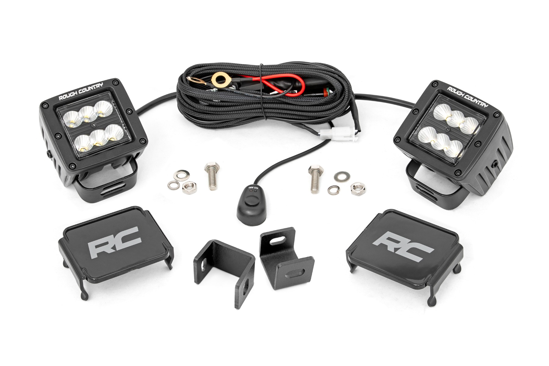 LED Light Kit | Ditch Mount | 2" Black Pair | Flood | Toyota Tundra (22-24)
