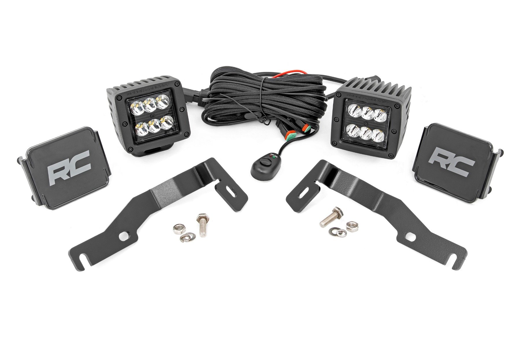 LED Light Kit | Ditch Mount | 2" Black Pair | Spot | Toyota Tacoma (2024)