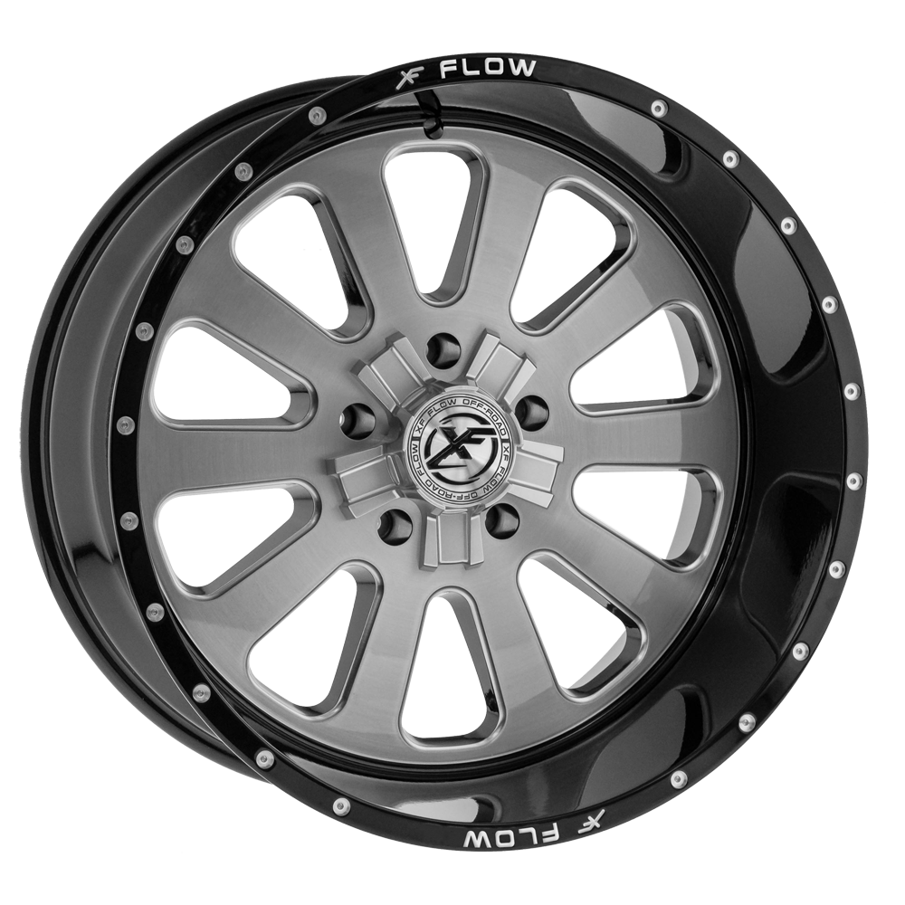 Xfx Flow Xfx-302 Brushed & Milled With Black Lip 22x12 (--44) 5x139.7