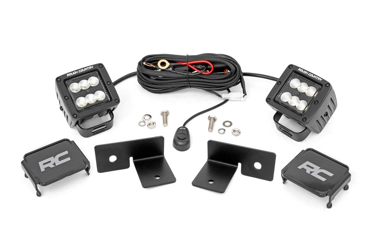 LED Light | Under Bed Mount | 2" Black Pair | Spot | Polaris General/General XP