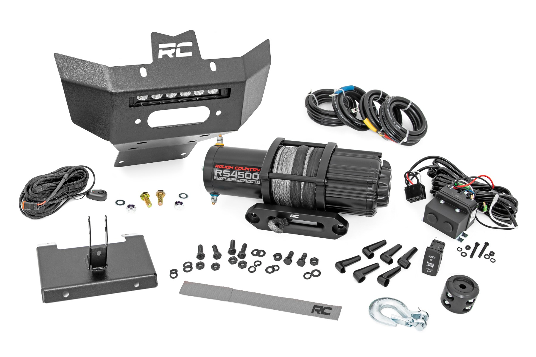 Winch Bumper | 4500-Lb Winch | Black Series LED | 6" Light | Can-Am Renegade