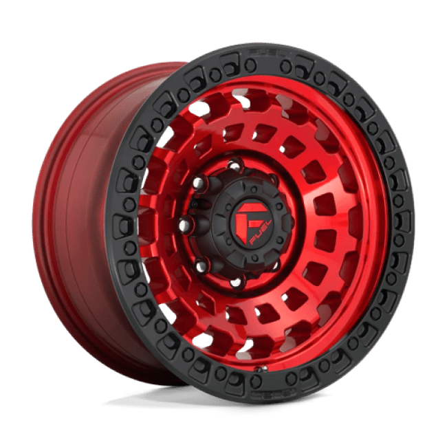 Fuel 1pc D632 Zephyr Candy Red Black Bead Ring 17x8.5 (+34) 5x120.65