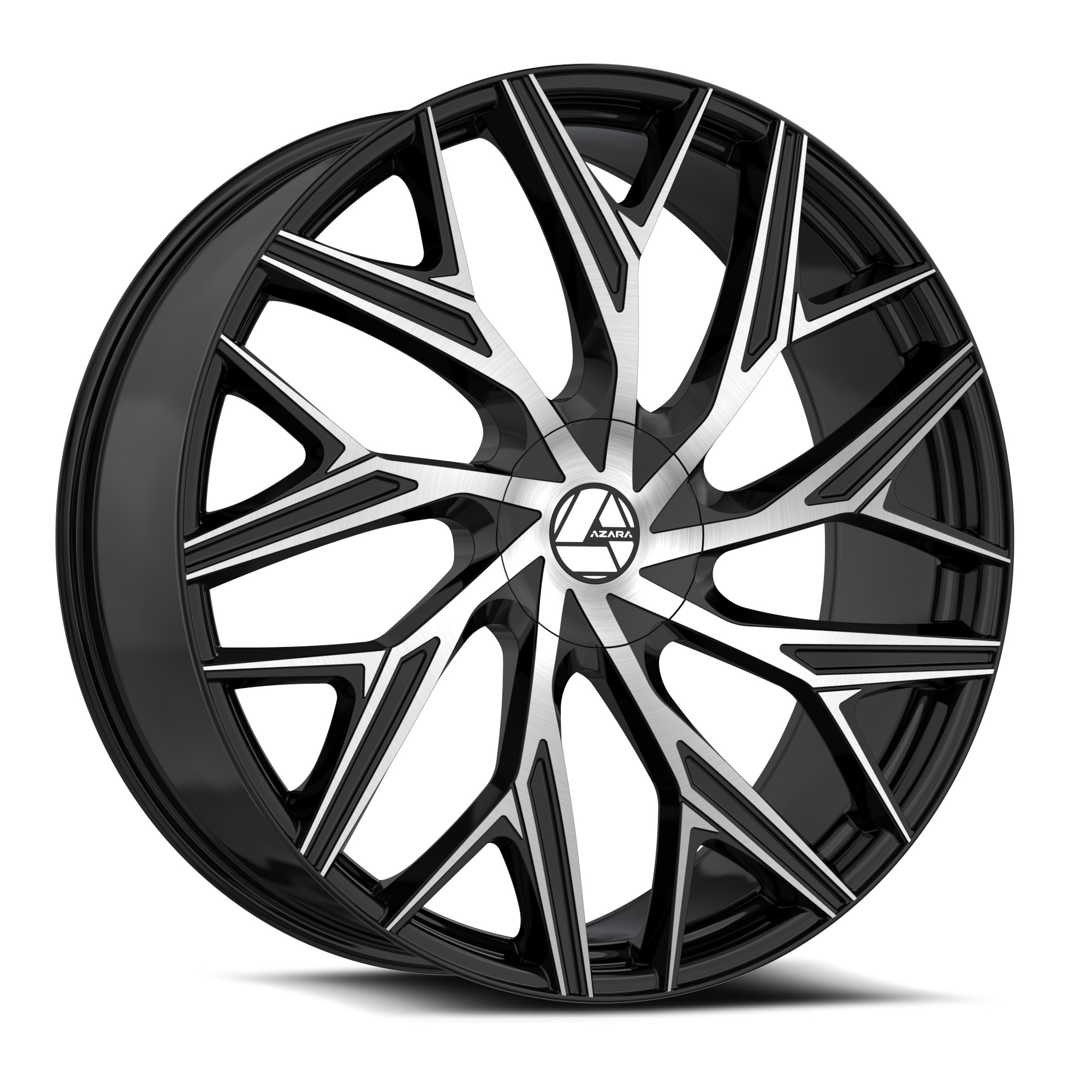 Azara Aza-527 Gloss Black & Machined 22x9.5 (+25) 6x135