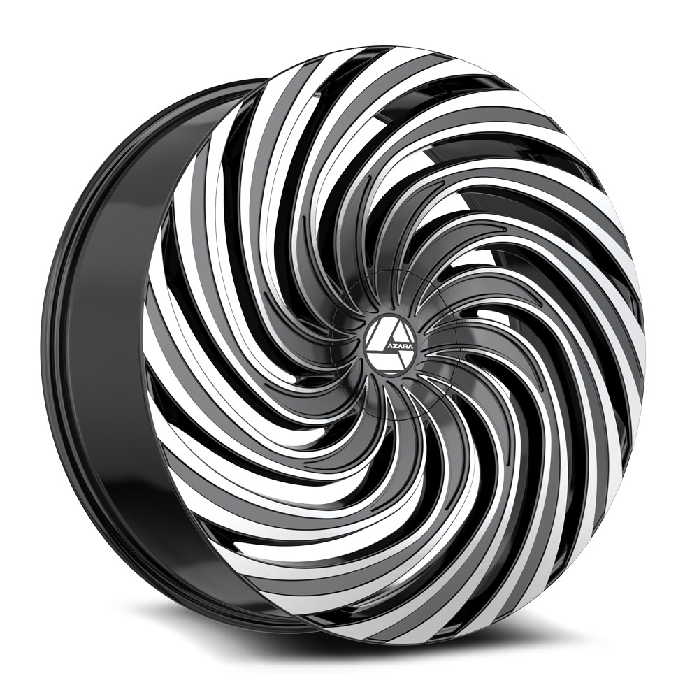 Azara Aza-535 Gloss Black & Machined 20x8.5 (+35) 5x108