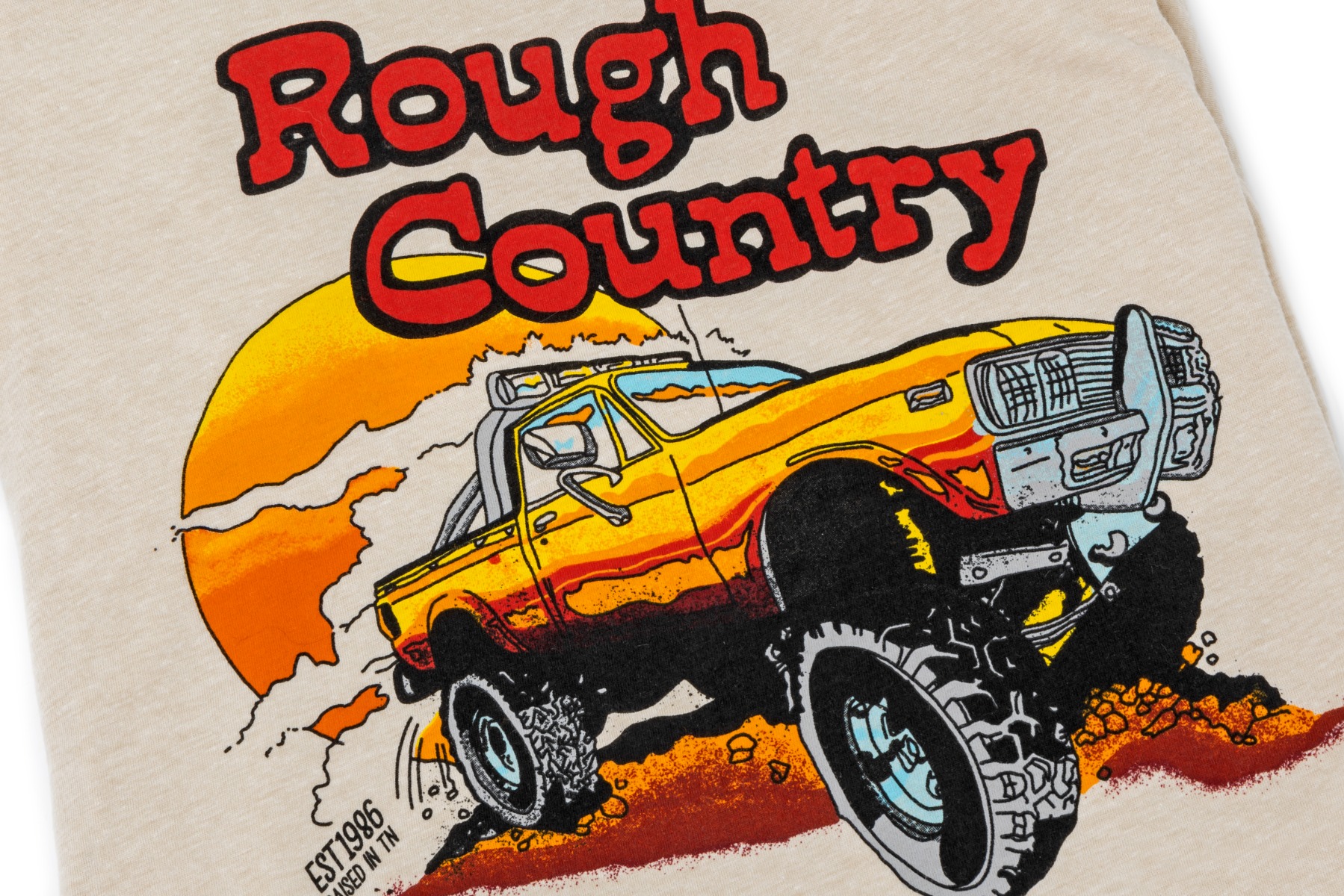 Rough Country T-Shirt | Throwback | Cream | XL - Image 2