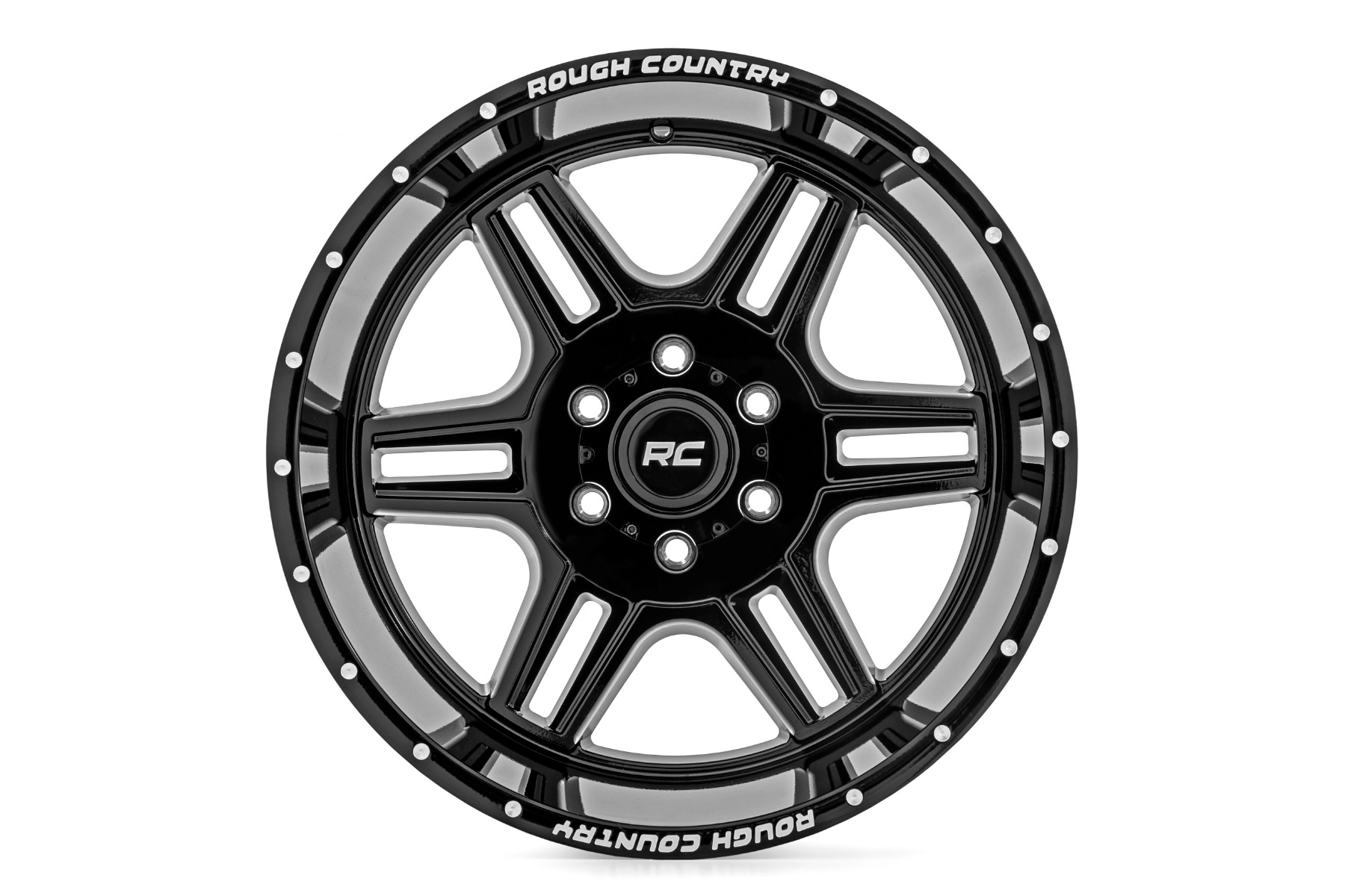 Rough Country 92 Series Wheel | Machined One-Piece | Gloss Black | 18x9 | 6x5.5 | +0mm - Image 3