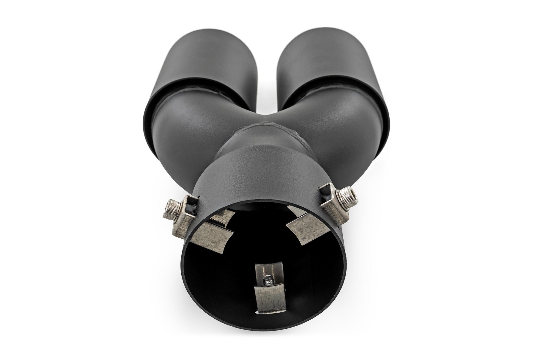 Exhaust Tip | Black | Red RC Logo | 2.5-3 Inch Pipe Single Inlet | Dual Outlet - Image 5