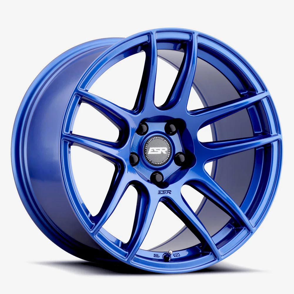 Esr Wheels Cs8 Gloss Apex Blue 18x10.5 (+22) 5x108 (Custom Drill)