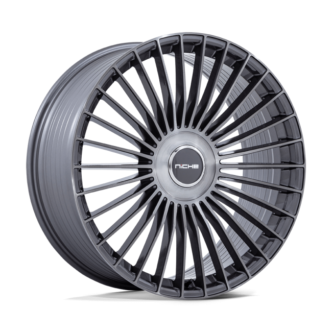 Niche 1pc Nc282 Serene Gloss Titanium Brushed 20x9 (+35) 5x112/5x114.3