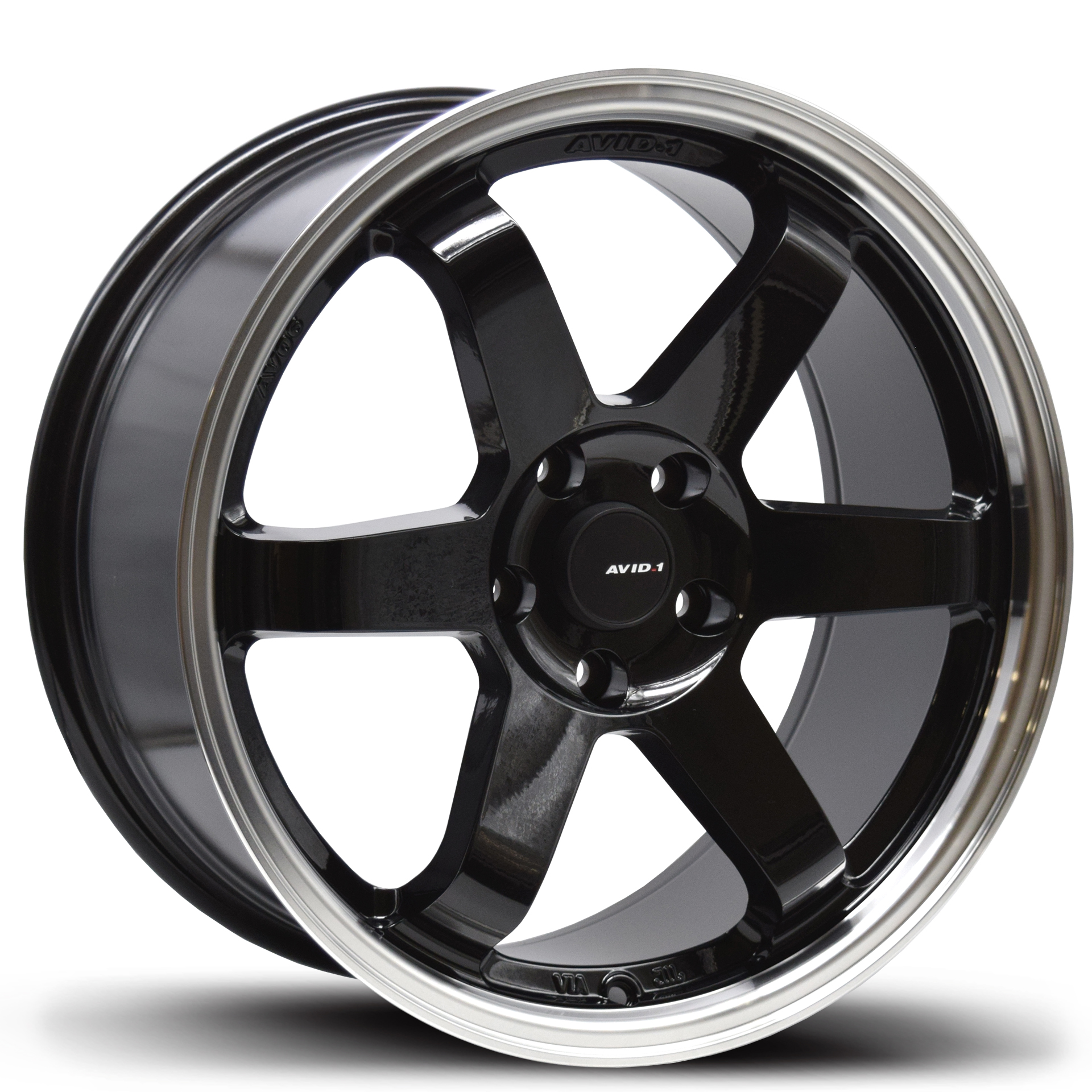 Avid.1 AV06 Gloss Black/Pol Lip 18X8.5 (+35)5x114.3