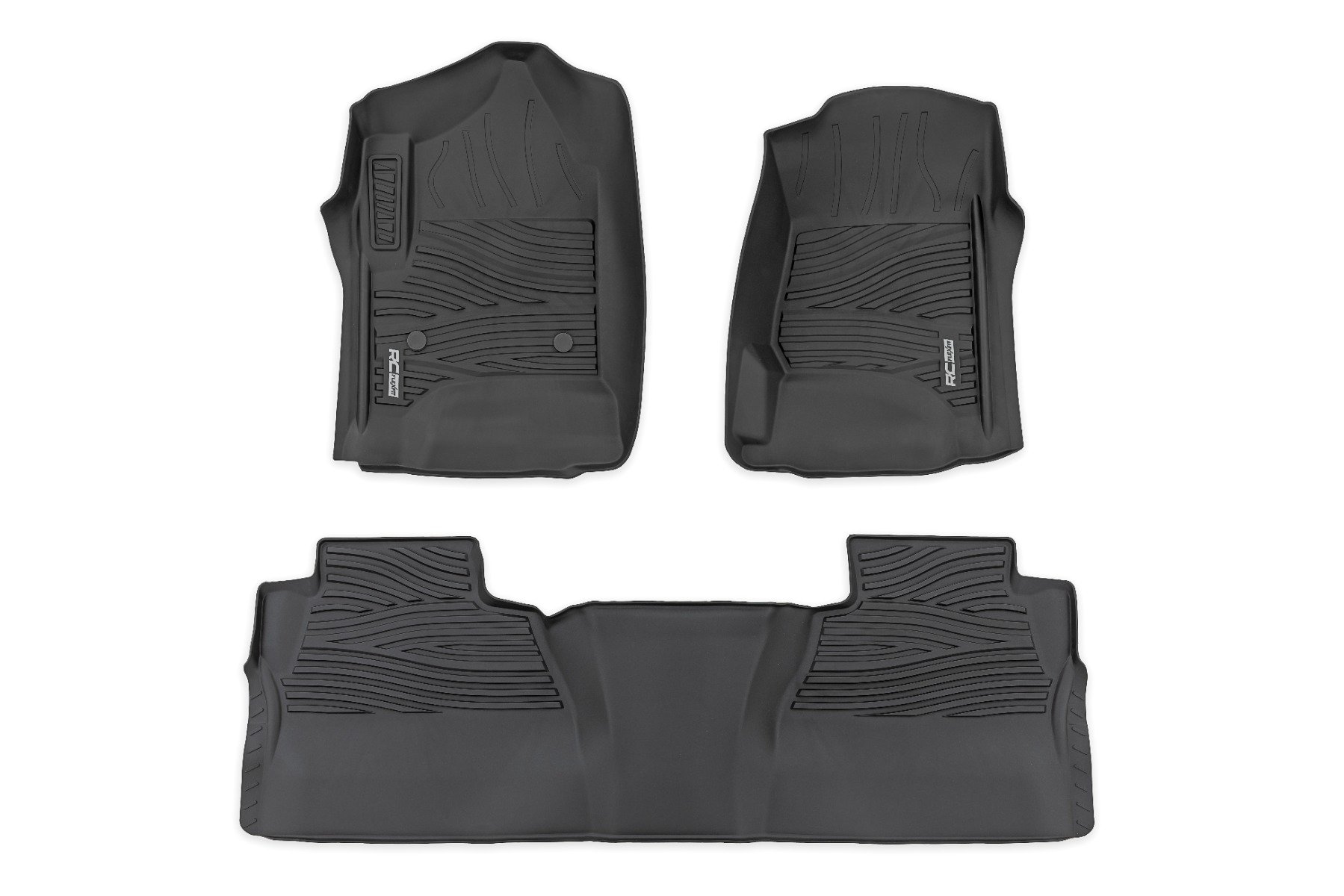 Flex-Fit Floor Mats | FR & RR | FR Bucket | Crew | Chevy/GMC 1500/2500HD/3500HD (14-18)
