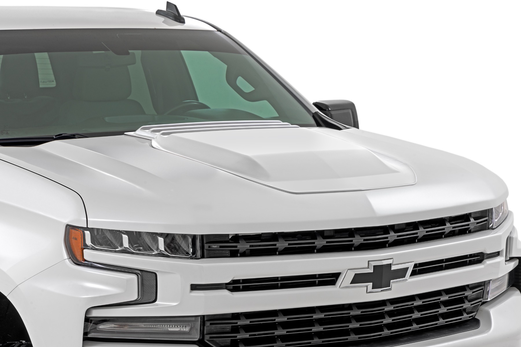 Hood Scoop | GAZ Summit White | 2019-2024 Silverado 1500