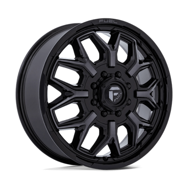 Fuel 1pc D875 Flux Dually Gloss Black Brush-fc Gray Tint 22x8.25 (+104) 8x170
