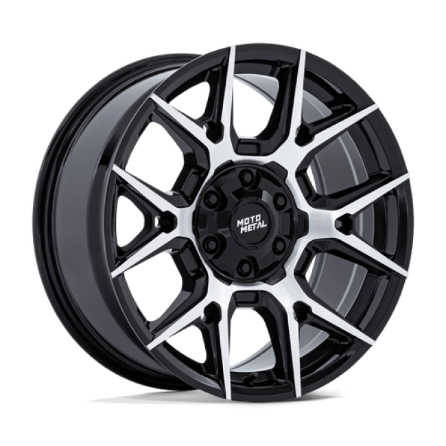 Moto Metal Mo813 Mason Gloss Black W/ Machined Face 22x9 (+24) 6x135/6x139.7