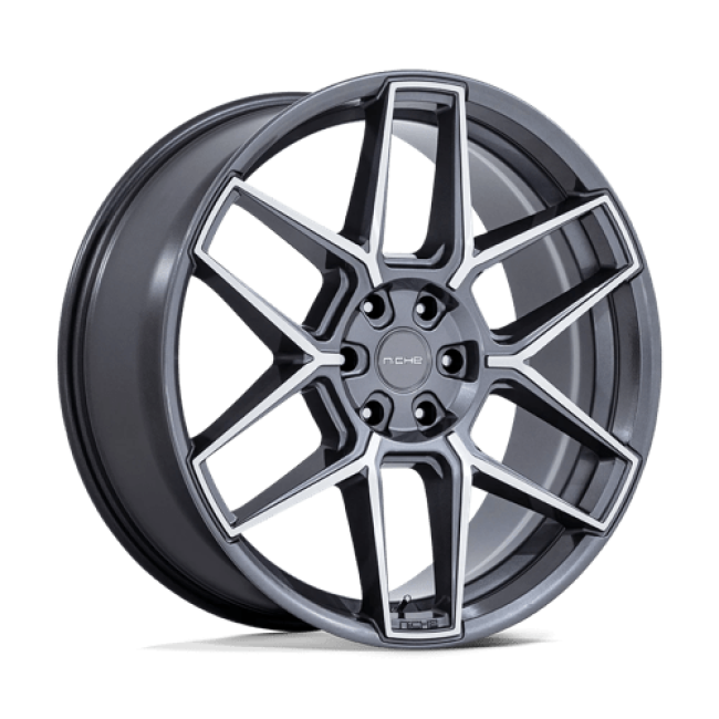 Niche 1pc Nc281 Rise Anthracite W/ Machined Face 24x10 (+20) 5x130