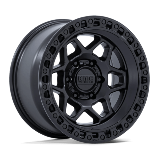 Kmc Km553 Torx Matte Black W/ Gloss Black Lip 17x8.5 (+0) 6x139.7