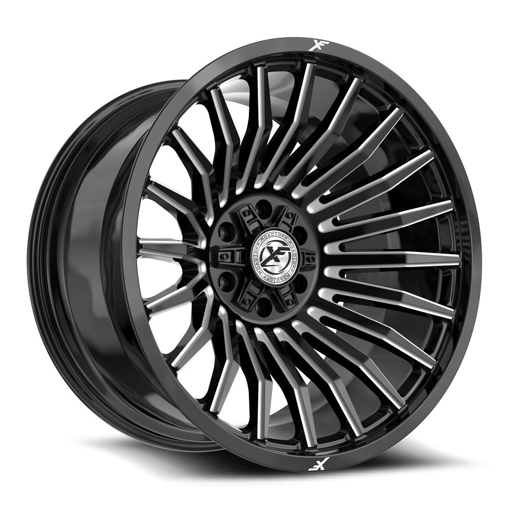 XF Off-Road XF-231 Gloss Black & Milled 17x9 (+0)5x127