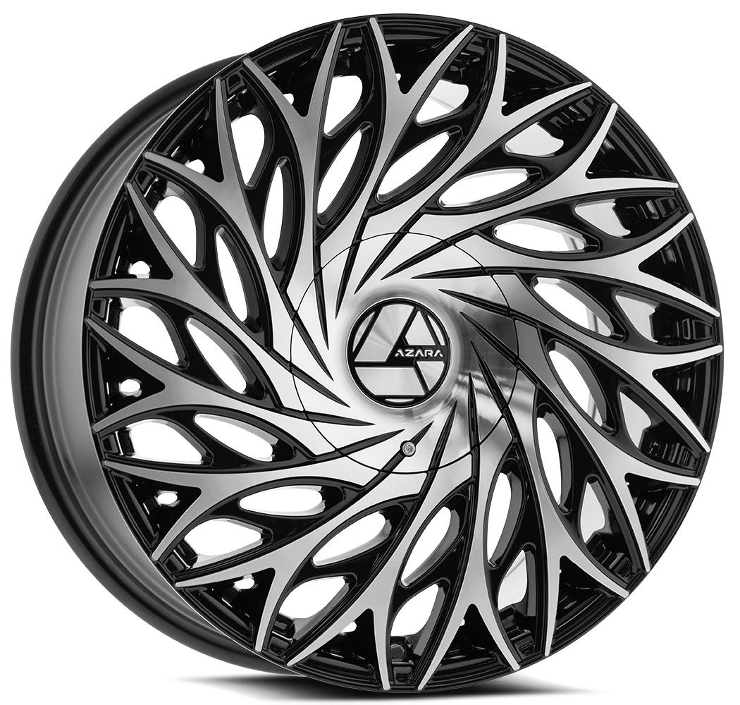 Azara Aza-525 Gloss Black & Machined 22x9.5 (+22) 6x135