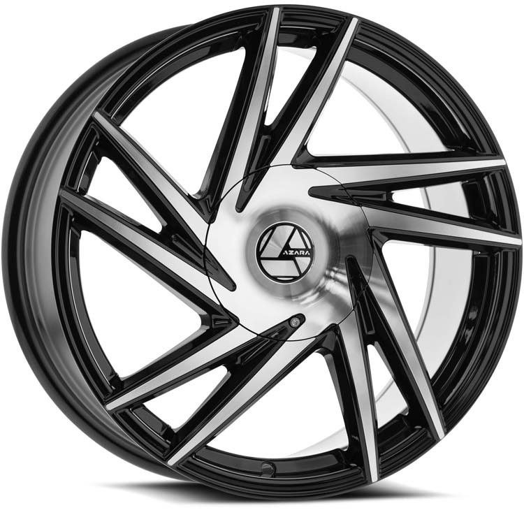 Azara Aza-529 Gloss Black & Machined 22x9.5 (+22) 6x135