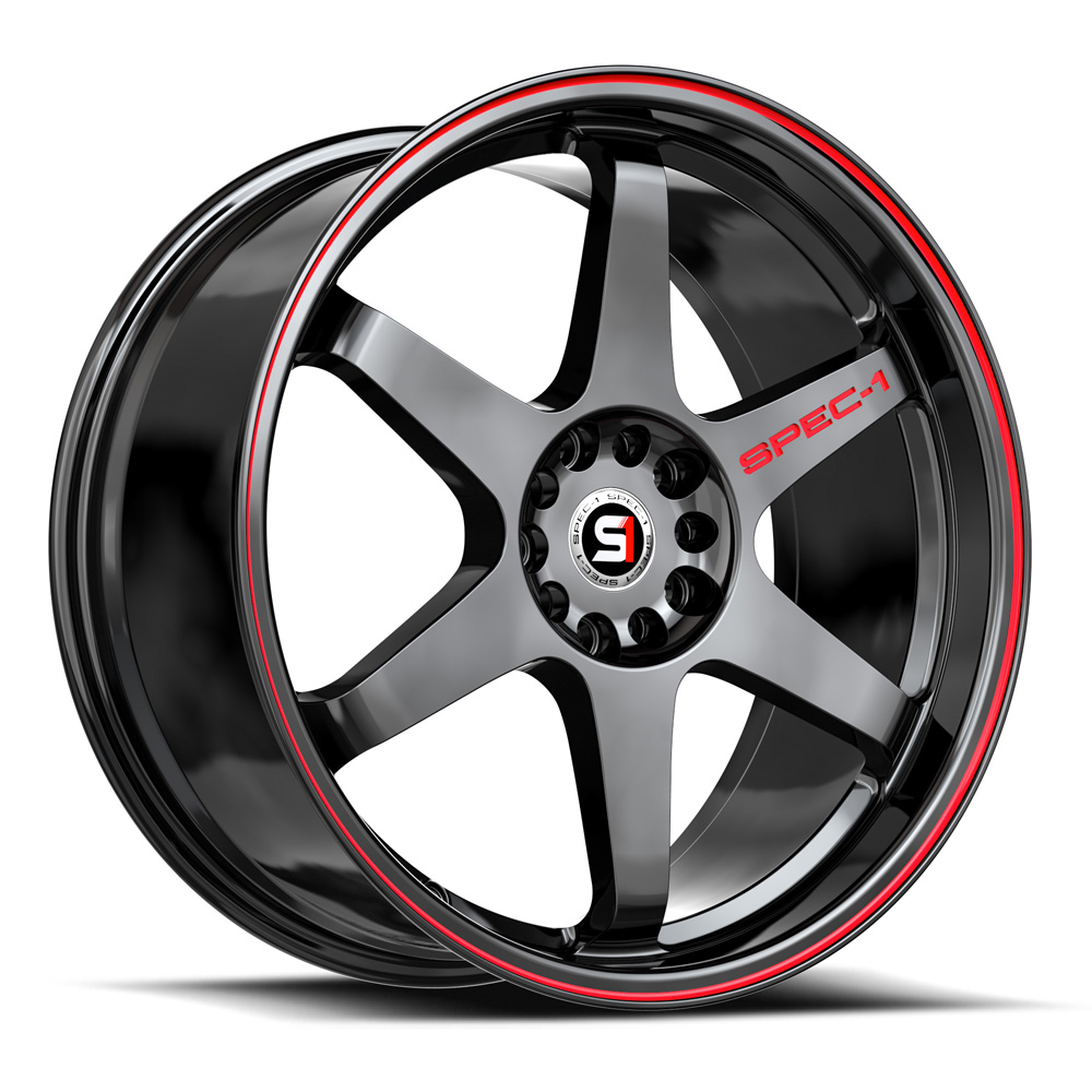 Spec-1 Spt-33 Gloss Black & Red Line 18x10.5 (-8) Blank 4x/5x