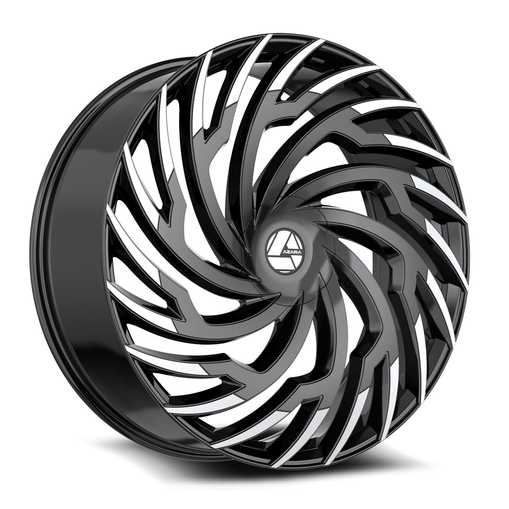 Azara Aza-536 Gloss Black & Machined 22x9.5 (+22) 6x135